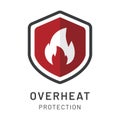 Overheat protection vector icon Royalty Free Stock Photo