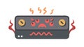 Overheating Device: Technological Malfunction and Heat Warning, vector design Generative AI Royalty Free Stock Photo