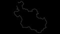 Overijssel Netherlands province map outline animation