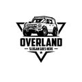Overland offroad vehicle logo emblem vector isolated