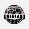 Overland Pickup Truck Offroad Vehicle Circle Emblem Logo Vector Isolated