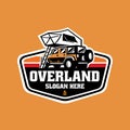 Overland Vehicle 4x4 Adventure Illustration Vector Isolated in White Background