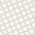 Overlap swirl square circle vector seamless pattern.