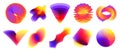 Overlapped abstract layered shapes. Colorful glass layers with gradient blending color overlay effect. Creative dynamic