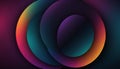 Abstract gradient circles overlapping dark background Royalty Free Stock Photo