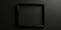 Overlapping black picture frames against black, graphic design, depth