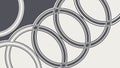 Overlapping Blue and Grey Circular Ring Abstract Art, vector design Generative AI Royalty Free Stock Photo