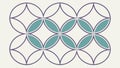 Overlapping Circle Pattern: Harmonious Geometric Design, vector design Generative AI Royalty Free Stock Photo