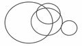 Overlapping Circles Abstract Design Vector Geometric Pattern, vector design Generative AI Royalty Free Stock Photo