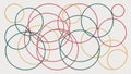 Overlapping circles abstract geometric pattern modern background design vector design Generative AI Royalty Free Stock Photo