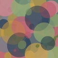 Overlapping circles create a colorful abstract background with a blend of transparent Royalty Free Stock Photo