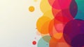 Overlapping circles create a dynamic, multicolored geometric pattern , multicolored, visual Royalty Free Stock Photo