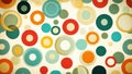 The overlapping of circles forms a subtle, radiating pattern that consists of concentric rings Royalty Free Stock Photo