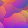 Overlapping circles in various sizes feature a gradient of vibrant hues, transitioning from Royalty Free Stock Photo