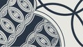 Overlapping circular geometric pattern, harmonious abstract background, vector design Generative AI Royalty Free Stock Photo