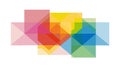 Overlapping Colorful Abstract Shapes, Modern Design Harmony, vector design Generative AI Royalty Free Stock Photo