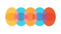 Overlapping Colorful Shapes, Abstract Transparency and Blending, vector design Generative AI Royalty Free Stock Photo