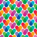 Overlapping colors. Colorful seamless pattern