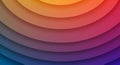 Overlapping concentric circles create a layered pattern in a gradient of vibrant colors Royalty Free Stock Photo