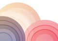 Overlapping concentric circles in pink, grey, and beige tones create Royalty Free Stock Photo