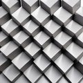 Overlapping 3D Geometric Cube Pattern without Color Royalty Free Stock Photo