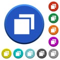 Overlapping elements beveled buttons