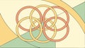 Overlapping Geometric Rings, Abstract Harmony, vector design Generative AI Royalty Free Stock Photo