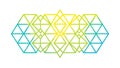 Overlapping geometric shapes, abstract pattern, vector design Generative AI Royalty Free Stock Photo