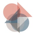 Overlapping geometric shapes create an abstract Royalty Free Stock Photo