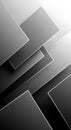 Overlapping Grayscale Squares Geometric Pattern (Generated With AI) Royalty Free Stock Photo