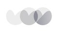 Overlapping Grey Shapes, Transparent Layers, vector design Generative AI Royalty Free Stock Photo