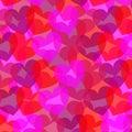 Overlapping heart background vector pattern