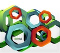 Overlapping hexagons design background Royalty Free Stock Photo