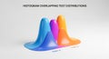 Overlapping Histograms of Test Distributions Royalty Free Stock Photo