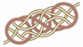 Overlapping knot pattern design, intricate ornamental art element, vector design Generative AI Royalty Free Stock Photo