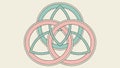 Overlapping knot pattern design, intricate ornamental art element, vector design Generative AI Royalty Free Stock Photo
