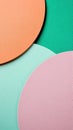 Overlapping Pastel Colored Circular Paper Sheets Forming Abstract Arrangement Royalty Free Stock Photo