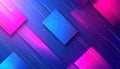 Overlapping Rectangles and Streaks of Light in Blue and Pink Neon Glow abstract background Royalty Free Stock Photo