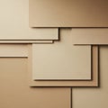 Overlapping rectangles in varying shades of beige and brown create a textured, minimalist abstract Royalty Free Stock Photo