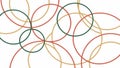 Overlapping Rings Abstract Pattern Warm Tones, vector design Generative AI Royalty Free Stock Photo