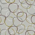 overlapping rings. mid century modern. repeat design. Royalty Free Stock Photo