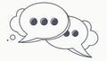 Overlapping Speech Bubbles with Dots, Messaging & Chat, vector design Generative AI Royalty Free Stock Photo