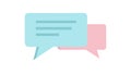 Overlapping Speech Bubbles with Lines, Ongoing Conversation, vector design Generative AI Royalty Free Stock Photo