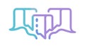 Overlapping Speech Bubbles Vector, Group Discussion & Chat, vector design Generative AI Royalty Free Stock Photo