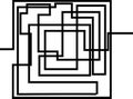 Overlapping square maze Royalty Free Stock Photo