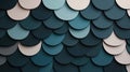 Overlapping Teal and Cream Circles Creating a Modern, Textured Geometric Pattern Royalty Free Stock Photo