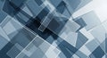 Overlapping translucent blue and grey squares and rectangles forming an abstract geometric pattern with depth and light Royalty Free Stock Photo