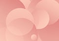 Overlapping translucent circles in varying sizes create a pattern on a pink gradient Royalty Free Stock Photo