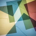 Overlapping translucent geometric shapes create an abstract pattern with a mix of Royalty Free Stock Photo