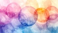 Overlapping translucent pastel colored circles in gradient background Royalty Free Stock Photo